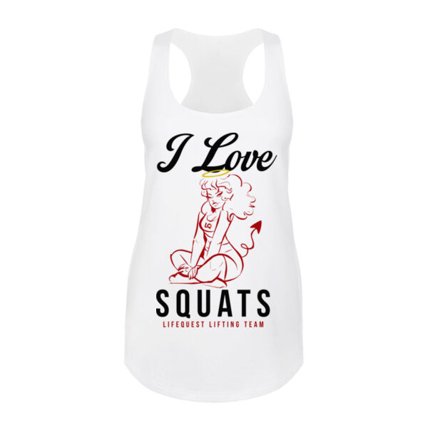 I LOVE SQUATS - WOMEN'S FITTED TANK TOP - $CV8Q26$ Thumbnail